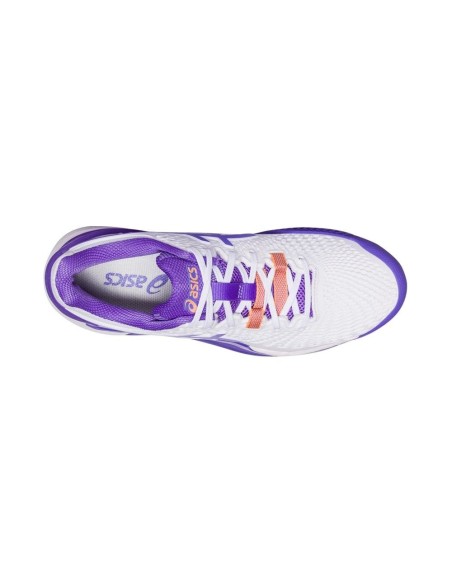 Asics Gel Resolution 9 Clay Blanco Morado Mujer 1042a224-101 | Ofertas de pádel